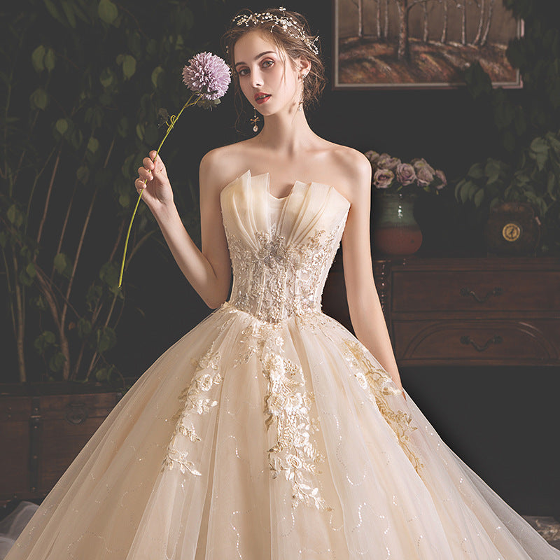 Bride Summer Mori Style Trailing Skirt