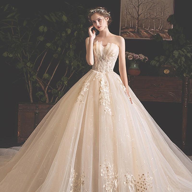 Bride Summer Mori Style Trailing Skirt