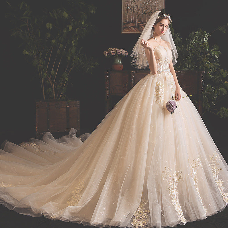 Bride Summer Mori Style Trailing Skirt