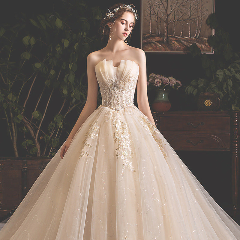 Bride Summer Mori Style Trailing Skirt